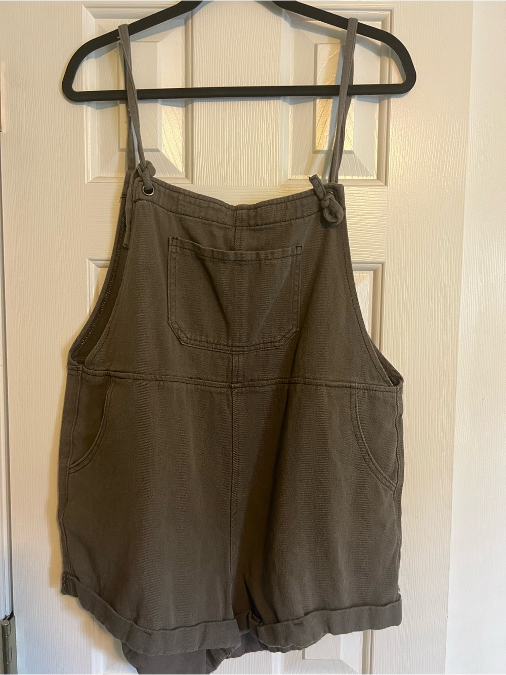 CIDER Womens Gray Utility Short Overalls